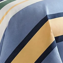 Nautica Home Dover 100% Turkish Cotton Duvet Cover Set, Super King, 260cmx220cm, Blue Multi