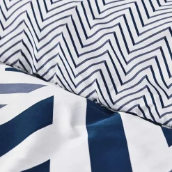 Nautica Home Orion 100% Turkish Cotton Duvet Cover Set, Double, 200cmx200cm, Navy Blue