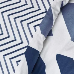 Nautica Home Orion 100% Turkish Cotton Duvet Cover Set, Double, 200cmx200cm, Navy Blue