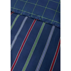 Nautica Home Ray 100% Cotton Duvet Cover Set, King, 230cmx220cm, Navy Blue Multi