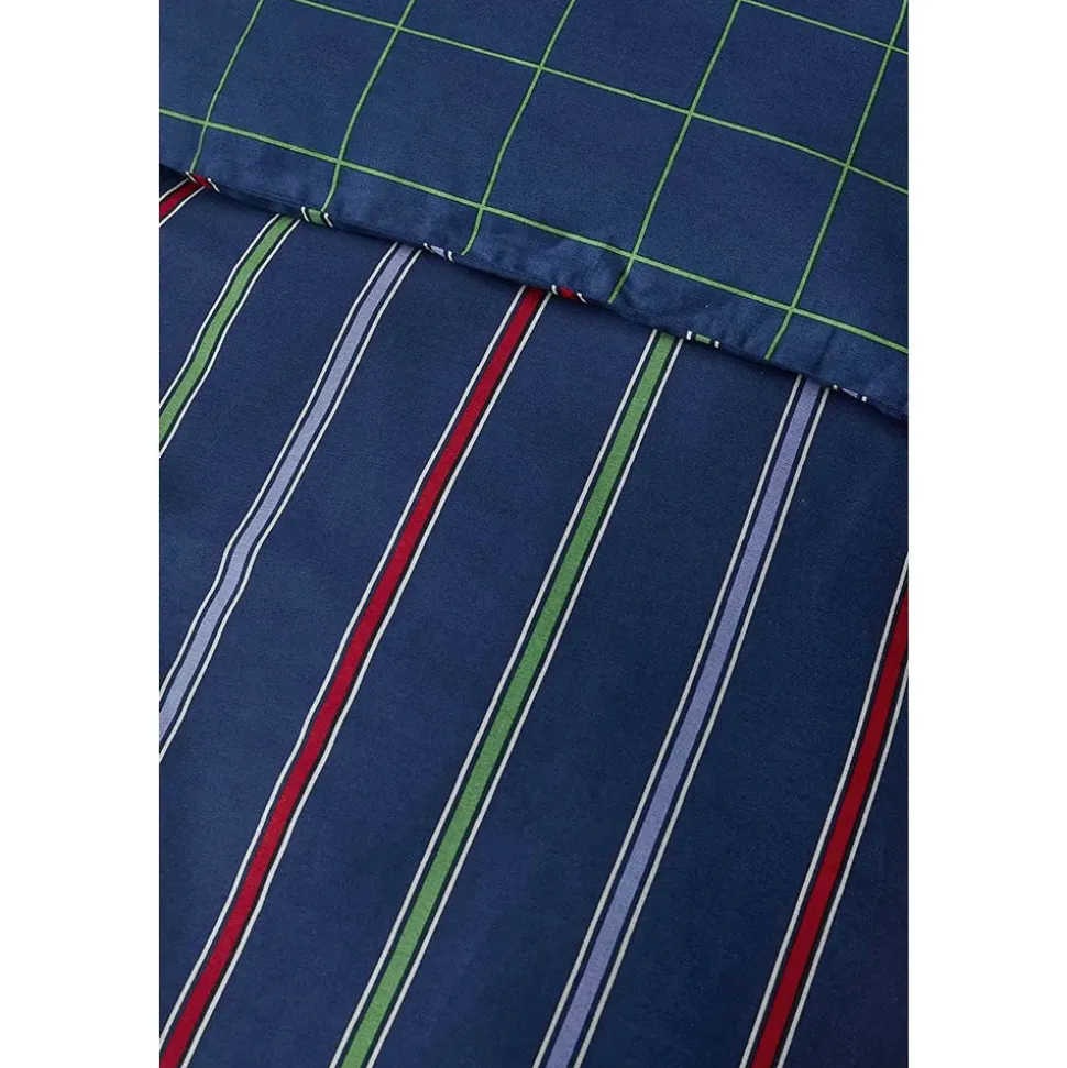 Nautica Home Ray 100% Cotton Duvet Cover Set, King, 230cmx220cm, Navy Blue Multi