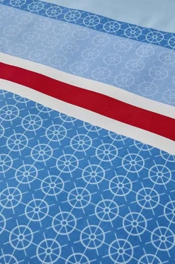 Nautica Home Spinning 100% Turkish Cotton Duvet Cover Set, Single, 140cmx200cm, Blue Multi