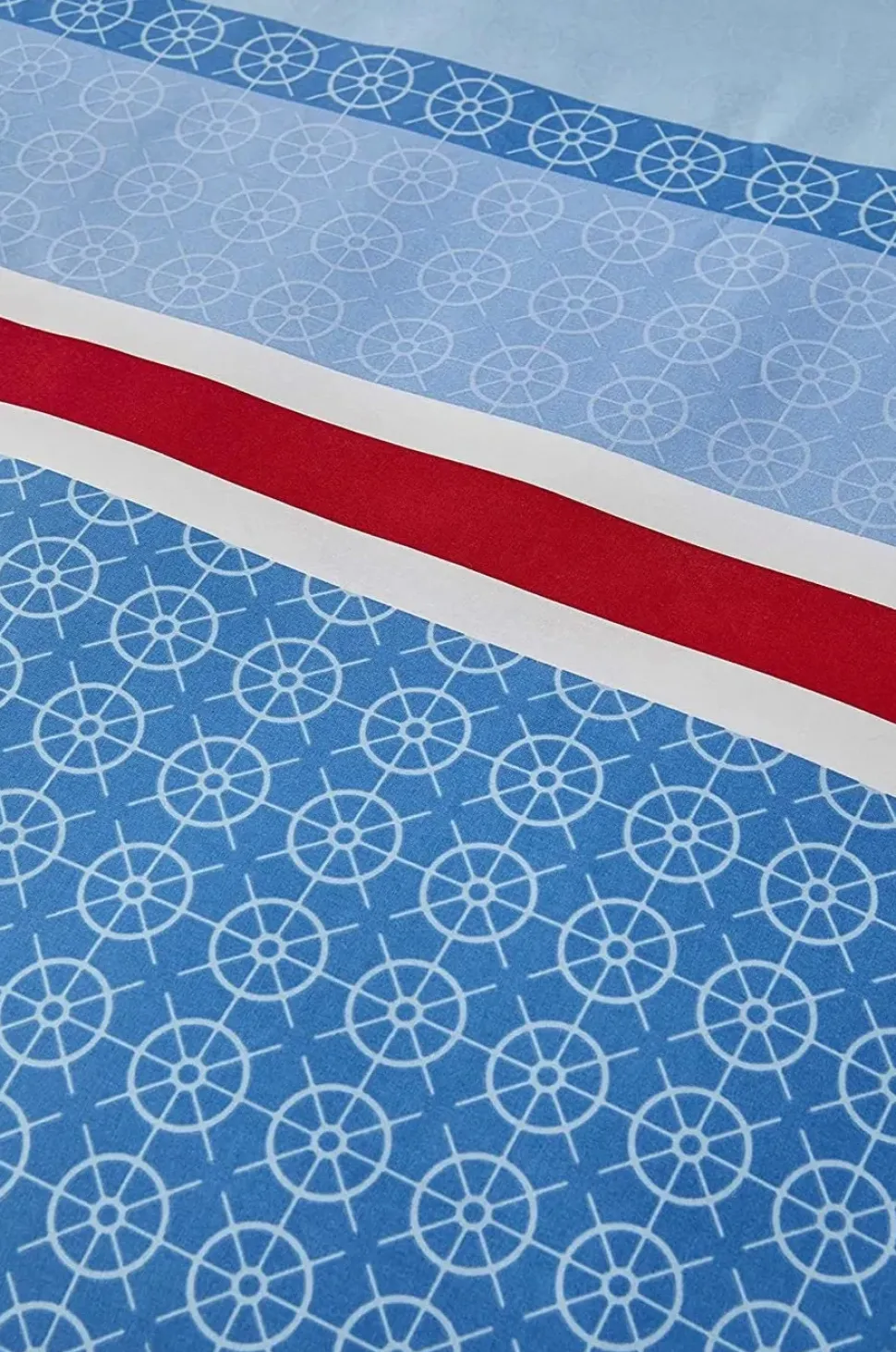 Nautica Home Spinning 100% Turkish Cotton Duvet Cover Set, Single, 140cmx200cm, Blue Multi