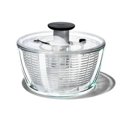 Oxo Good Grips Glass Salad Spinner, 6L, Transparent Black