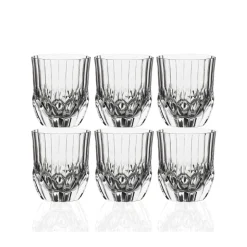 Rcr Adagio 6-Piece Whisky Glass Set, 350ml, Transparent
