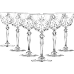Rcr Melodia 6-Piece Coupette Wine Glass Set, 160ml, Transparent