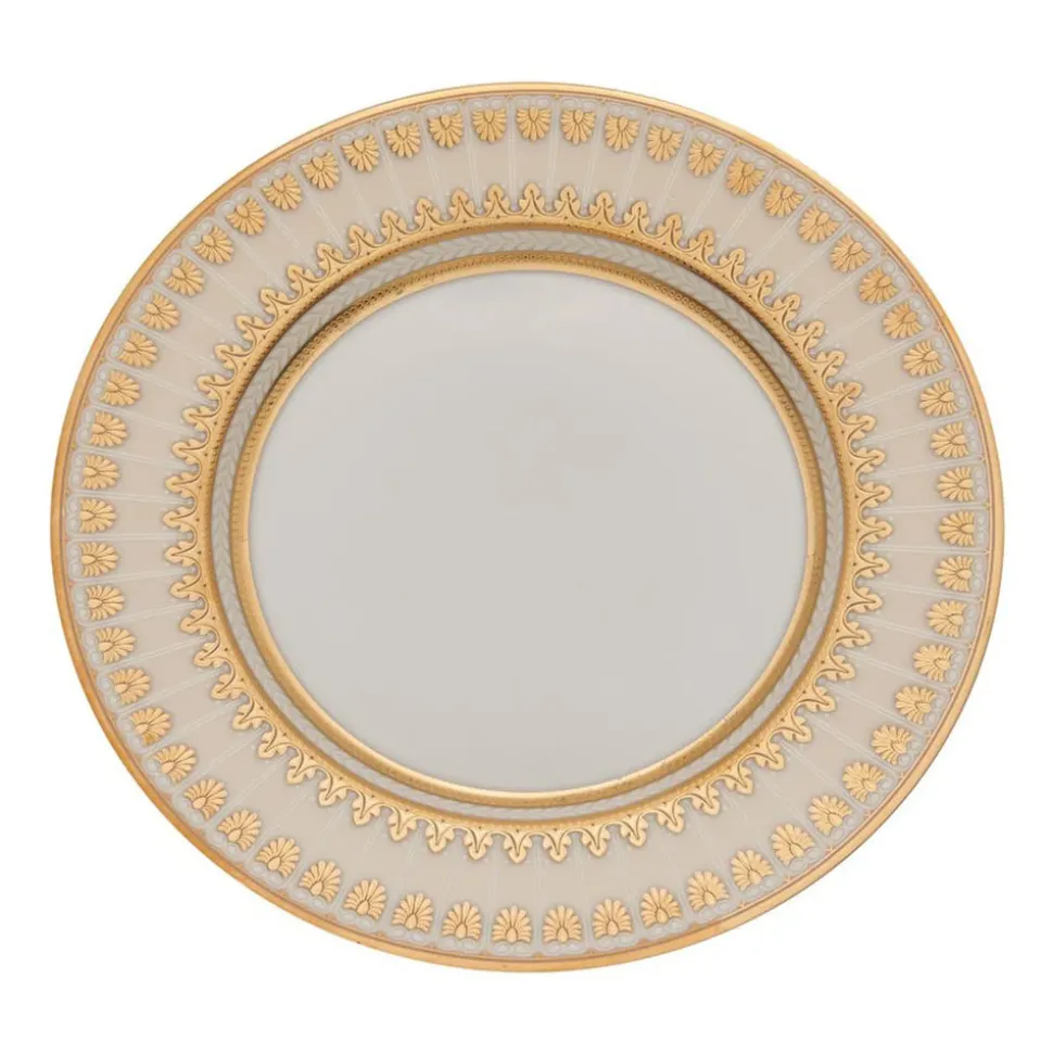 Weimar Joanna Of Bavaria 63-Piece Fine Bone China Dinner Set for 12 People, White Gold