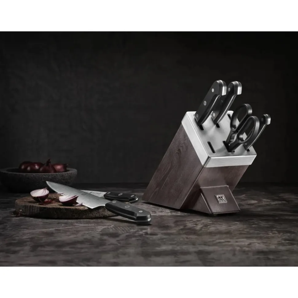 Zwilling Gourmet 7 Piece Knife Block Set with KiS technology, Black