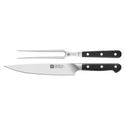 Zwilling Pro 2 Piece Knife Set, Black Silver